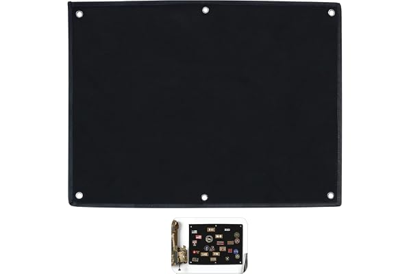 Patchbräda med kardborrebandsslutning 60x45cm svart – Taktisk militär patchhållare, vikbar och vattentät, med 6 ögon, displaybräda för märken och lappar