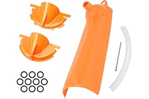 HDBUBALUS Imbuti di Riempimento Olio per Custodia Primaria Set di Imbuti per Filtro Olio Antigoccia con 10 Pezzi di Tappi di Scarico Primari Compatibili con Harley Orange