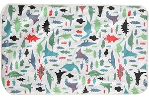 ZERODIS 3 Layers Cotton Waterproof Baby Urine Pad Bed Nappy Liner Diaper Changing Mat for Baby Toddler Children and Adults with Incontinence 29.5x47.2Inch(Green Dinosaur)