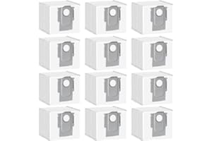 Neutop Replacement Dust Bags Compatible with Roborock Q10 S5+, Q7 L5+, S8, S8 Pro Ultra, S7 MaxV Ultra, Q5, Q5 Pro+, Q7, Q7 Max+, Q8 Max+, Robot Vacuums, 12-Pack.