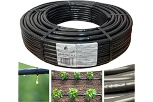 acquaverde | Ala Gocciolante ø 16 mm Passo 30 cm con Gocciolatore Doppio Foro 2 L/H SUPER, Rotolo da 100 mt, Tubo In Polietilene per Irrigazione a Goccia Automatica, Nero - Orto Facile