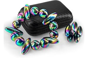 Cartlant 20 Pcs Magnetic Balls Fidget Toy, 10 Rattle Magnets 43mm and 10 Magnet Balls 20mm, Cool Technology Office Games Educational Science Toys Stress Relief for Autism ADD ADHD OCD(Colorful)