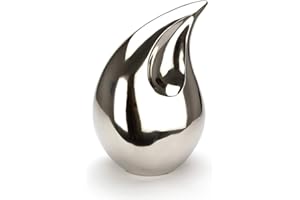 SIMCS HANDICRAFTS Unique Teardrop Cremation Urns For Human Ashes Adult Large Funeral Vase With Bottom Threaded Lid Urns Handcrafted 13 Inch 290 Cubic Inches, Urns for Adult Male Female Ashes Burial, Columbarium or Home