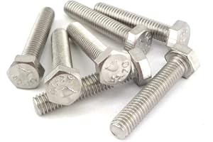 GLOBSTAR Tornillo de Cabeza Hexagonal Rosca Completa Acero Inoxidable DIN 933 (M10x30) x10