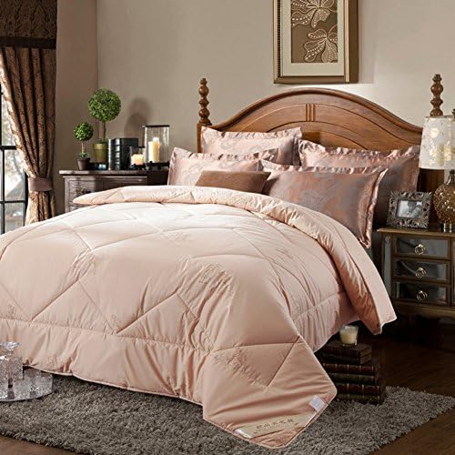 DW&amp;HX European simple solid color thick quilt breathable warm super soft anti-mite generous hand-wash quilts-Camel color 220x240cm(87x94inch)