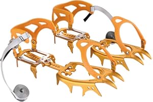 Tentock Outdoor Ultralight 14 Teeth Claws Crampons for Walking Boots - Aluminium Alloy Ice Spikes for Climbing Mountaineering