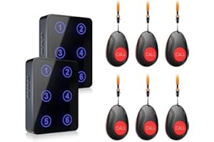 CallToU Kabelloser Pfleger-Pager, Schwesternruftaste für ältere Menschen, LED-Ruflicht, Schwesternalarmsystem, Rufklingel für Patienten in der Heimklinik/medizinischen Einrichtung/Pflegeheim, 500+ft