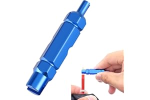 T TAKONE TAKONE Llave de válvula de bicicleta, extractor de válvulas de aleación de aluminio, llave 3 en 1 para válvula Presta, inserto de válvula Schrader y extensión de válvula (azul)