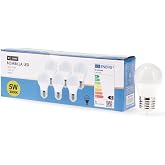 M Ledme - Pack of 6, LED Bulb E27 G45 5W, Warm Light (3000k), E27 Socket, 450 Lumen, IP20, Beam Opening 200&deg;, Energy Efficien