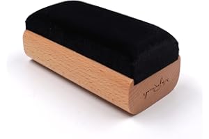 MAYRECORDS Cepillo de limpieza de discos de vinilo, suave, antiestático, de terciopelo, elimina el polvo de tus LP favoritos