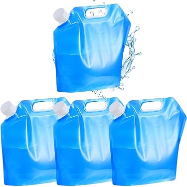 Pack 8 Bidons D'Eau Pliables YOUNTHYE - 4x5L + 4x10L | Sans BPA, Étanches | Camping, Randonnée