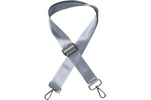 RUIBAVYA Correa Bolso Mujer Correa Bolso Bandolera De Nylon 3.8cm De Ancho Correas Hombro Bolso Ajustable(Gris Plata)