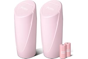 SGLRT Mülleimer mit Deckel – 2 Packungen Automülleimer Getränkehalter – Rosa Mini Mülleimer für Auto mit 40 Müllbeuteln - Organizer und Aufbewahrung für Vordersitz Zubehör
