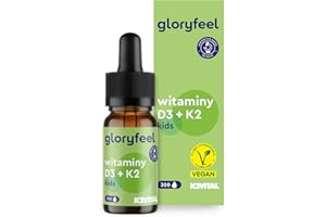 ‎GLORYFEEL Witamina D3 + K2-1700 kropli (50ml) - Premium 99,7+% All-Trans (K2VITAL® od Kappa) + wysoce biodostępna witamina D3 - testowana laboratoryjnie, wysoce dozowana i produkowana w Niemczech bez dodatków