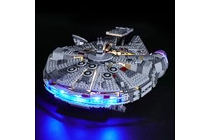 BRIKSMAX Zestaw oświetleniowy LED do Lego Star Wars Millennium Falcon, kompatybilny z modelem Lego 75257 - bez zestawu Lego