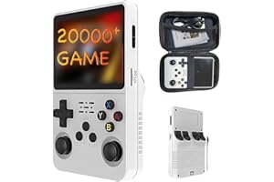 NITEBEAM R36S Console di gioco portatile retrò, doppio joystick 3D, oltre 20 emulatori per PSP, N64, PS1, GBA, ecc. 128G, oltre 17000 giochi precaricati
