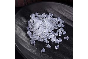 Chostky 200 Piezas de aretes de Goma Estilo Bala de Embrague con Tope de Alambre y Parte Trasera de Seguridad con Correa de Cierre Cosmos