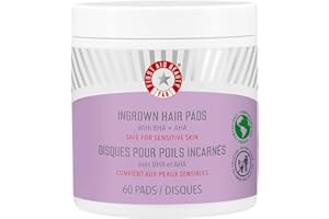 ‎FIRST AID BEAUTY First Aid Beauty – Ingrown Hair Pads mit BHA & AHA – Tägliche Pflege gegen Rasurbrand, eingewachsene Haare und Hautirritationen – 60 Pads