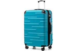 COOLIFE Hartschalen-Koffer Rollkoffer Reisekoffer Vergrößerbares Gepäck (Nur Großer Koffer Erweiterbar) ABS Material mit TSA-Schloss und 4 Rollen