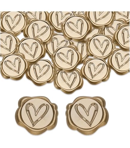 Poemluve 50 Pièces Cachet De Cire Adhésif "With Love