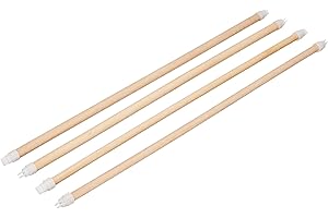 KERBL PET Kerbl Wooden Perches, 4 Pieces, 45 cm, 2 x 10 mm, 2 x 12 mm