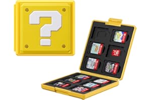 JINGDU Etui de Carte de Jeu pour Nintendo Switch, étui de Protection Anti-Chocs pour Cartouches, boîte de Rangement avec 12 emplacements pour Cartouches pour Switch NS/OLED/Lite, Q