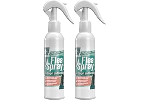 Petforia All Natural Flea Spray For Carpet & Bedding 250 Ml Pack Of 2 Fast-Acting Pet And Family Friendly Twin Pack Kills Fleas Ants Bed Bugs Flies Safe Natural Home Treatment