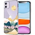 Unov Case Compatible with iPhone 11 Case Clear with Pattern Slim Protective Soft TPU Bumper Embossed Design 6.1 Inch (Sierra Mountains)