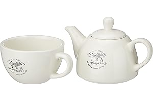 Tognana CASA Dolce CASA, Théière avec Une Tasse, Porcelaine Blanc