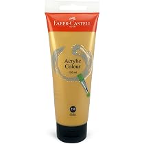 Faber-Castell Acrylic Colour Paint 120 Ml Tube Gold, 378381 ...
