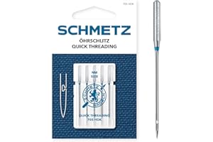 SCHMETZ | 5 Aiguilles pour machines à coudre | Enfilage Facile | 705 HDK | Grosseur 80/12