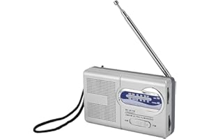 Namvo Am Fm Batteriebetriebenes Radio Multifunktionales silbergraues tragbares Miniradio Geeignet für Reisen, Wandern und Radfahren