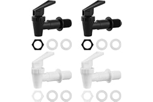 VEHMNTY 4 STK Kunststoff Getränkespender Zapfhahn Wasserspender Ersatzzapfen Getränke Auslaufhahn 3/4 Zoll Ersatzhahn Plastik Ersatz Wasserhahn für Kalte heiße Getränke,Bierfass,Glas,Kaffee,Saft,Trinkbrunnen