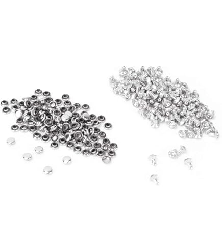 EXCEART 120 stuks kristallen klinknagels strass klinknagels 8 mm snelklinknagels lederen klinknagels snel leder knutselen kristallen klinknagels lederhandwerk kleding accessoires decoratie voor leer