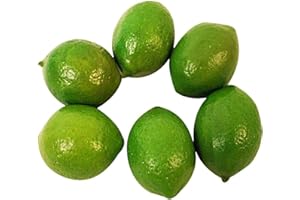 Zhi Jin 10 piezas de simulación de limón artificial de frutas de plástico lima grande para fotografía accesorios decoración de mesa verde