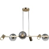 Lucea Tierra 3+3 Gold Row Chandelier 3xgu10+3xe27