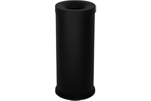 Bonussi Pattumiera Gettacarte Ø25xh60 cm Autoestinguente In Acciaio Verniciato Nero