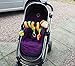 Spiral cot activity toy in gorgeous orange super soft cheeky monkey design