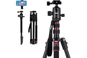 Rollei Compact Traveler No. 2 Stativ Schwarz, 180cm Stativ Kamera 360° Kugelkopf Kompaktes Aluminum Reisestativ mit Einbeinstativ Funktion Dreibeinstativ für DSLR Kamera Fotostativ mit Handyhalterung