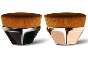 Flawless Foundation Makeup Brush, Endoto Kabuki Face Brush Flat Top High-Density Multifunctional for Flawless Powder, Blending Liquid or Cream Cosmetics with Portable Case