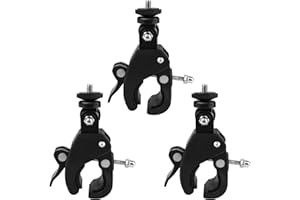 Bubuyun 3 PCS Super Clamp Lega di Alluminio Morsetto Super Clamp Testa a Sfera Supporto Pinza Fotocamera Granchio Motocicletta Manubrio Fotocamera da 1/4 per fotocamera, monopiede
