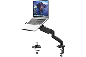 STANDOPIA 2 in 1 Laptop Halterung Schreibtisch, für 11.6-17.3'' Notebook & 17-32'' Monitor, Laptop Arm Halterung hält bis zu 9 KG, VESA 75/100 mm, Tischklemme und Ösenbefestigung