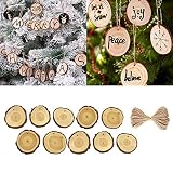 TAOtTAO Exquisite Pendant 10pcs Holz Weihnachtsbaum Hängende Verzierung Holz Scheiben DIY Kunst Handwerk Geschenk Tags