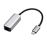 Amazon Basics - Adaptador de USB 3.1 tipo C a Gigabit Ethernet RJ-45 de aluminio, Gris, 5,23 cm x 2,06 cm x 1,5 cm