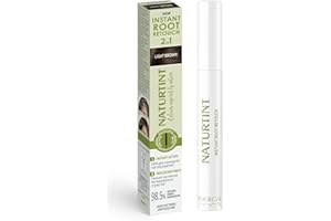 Naturtint 2in1 Instant Root Retouch Light Brown - temporary colour, instant grey coverage, long-term grey prevention, suitable for eyebrows, prescision brush, fast and easy to apply (10 ml)