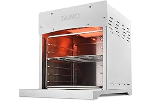 TAINO Oberhitzegrill 800 Grad Hochleistungsgrill Beef-Grill Steaker (Gasbetrieben - XXL mit Pizzastein)