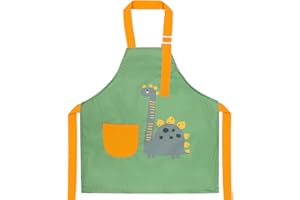 FenFang Tablier Cuisine Enfant Imperméable, Tablier Peinture Réglable, Tabliers Garcons Filles de Jardinage Chef pour Cuisson Pâtisserie Artisanat Coloriage École Fête 2-12 Ans