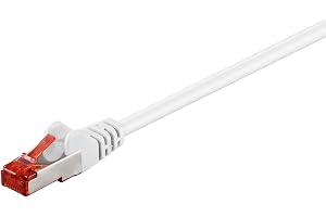 Goobay 92760 CAT 6 kabel Lan nätverkskabel för Gigabit Ethernet S-FTP dubbel skärmad patchkabel med RJ45-kontakt, 3 m