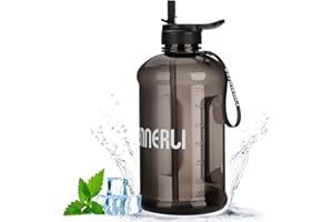 VENNERLI Water Bottle with Straw 2.2L Water Jug Tough Leak Proof BPA Free Reusable Durable Half Gallon Gym Bottle Portable for Outdoor Sports Fitness School