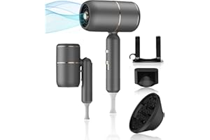 UKLISS Seche Cheveux de Voyage Pliable, Seche Cheveux Voyage, 2000W Seche Cheveux, Seche Cheveux Professionnel, Seche Cheveux Diffuseur Boucle, Seche Cheveux Ionique, Hair Dryer, 3 TempÉRatures/2 Vitesses